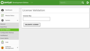 Zentyal Server License Key Validation